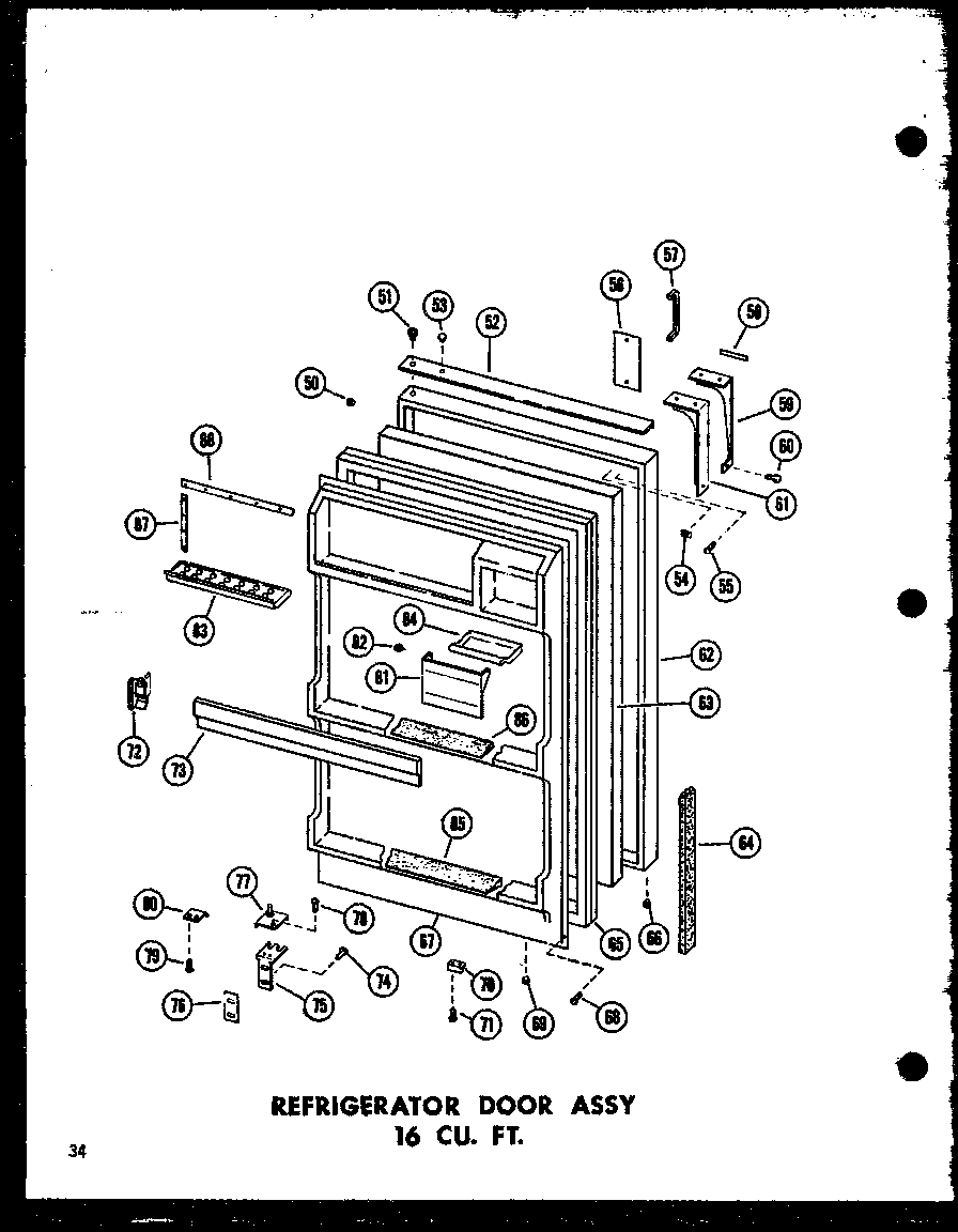 REFRIGERATOR DOOR ASSY 16 CU. FT. (T16J/P60178-1W) (T16J-C/P60178-1WC) (T16J-A/P60178-1WA) (TR16J/P60178-2W) (TR16J-C/P60178-2WC) (TR16J-AG/P60178-2WG) (TR16J-A/P60178-2WA) (ET16J/P60178-7W)