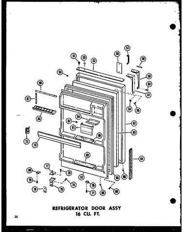 Refrigerator door assy 16 cu. ft. (t16j/p60178-1w) (t16j-c/p60178-1wc) (t16j-a/p60178-1wa) (tr16j/p60178-2w) (tr16j-c/p60178-2wc) (tr16j-ag/p60178-2wg) (tr16j-a/p60178-2wa) (et16j/p60178-7w)