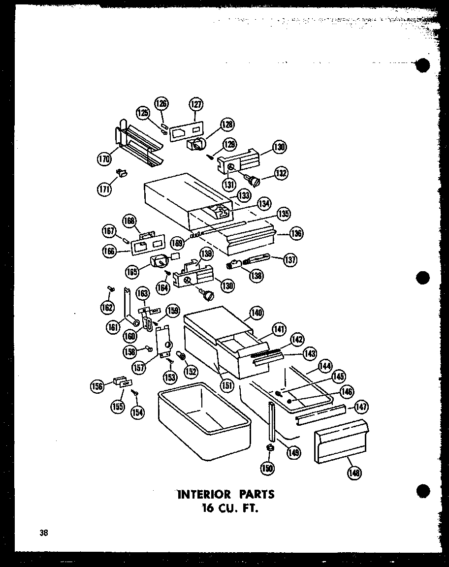 INTERIOR PARTS 16 CU. FT. (T16J/P60178-1W) (T16J-C/P60178-1WC) (T16J-A/P60178-1WA) (TR16J/P60178-2W) (TR16J-C/P60178-2WC) (TR16J-AG/P60178-2WG) (TR16J-A/P60178-2WA) (ET16J/P60178-7W)