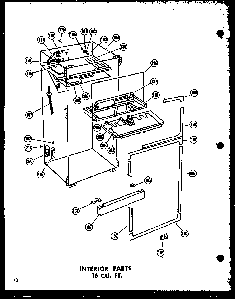 INTERIOR PARTS 16 CU. FT. (T16J/P60178-1W) (T16J-C/P60178-1WC) (T16J-A/P60178-1WA) (TR16J/P60178-2W) (TR16J-C/P60178-2WC) (TR16J-AG/P60178-2WG) (TR16J-A/P60178-2WA) (ET16J/P60178-7W)