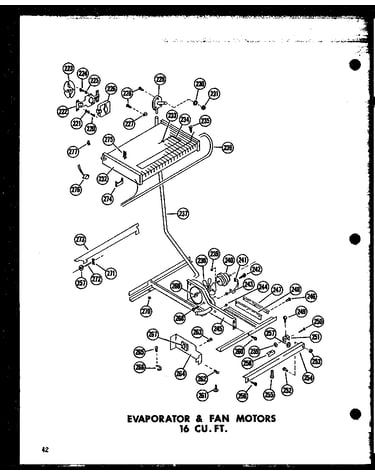 Evaporator & fan motor 16 cu. ft. (t16j/p60178-1w) (t16j-c/p60178-1wc) (t16j-a/p60178-1wa) (tr16j/p60178-2w) (tr16j-c/p60178-2wc) (tr16j-ag/p60178-2wg) (tr16j-a/p60178-2wa) (et16j/p60178-7w)