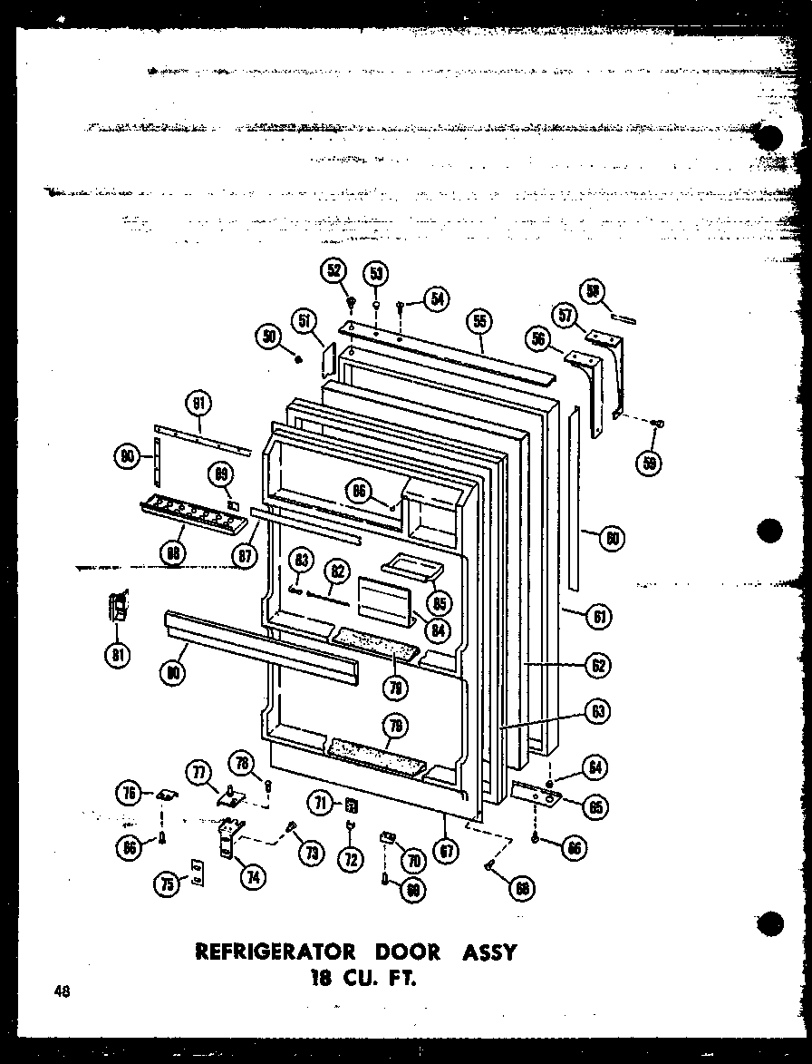 REFRIGERATOR DOOR ASSY 18 CU. FT. (ETM18J/P60178-8W) (TM18J/P60178-3W) (TM18J-A/P60178-3WA) (TM18J-C/P60178-3WC) (TM18J-AG/P60178-3WG) (TC18J-C/P60178-4WC) (TC18J/P60178-4W) (TC18J-AG/P60178-4WG) (TC18J-A/P60178-4WA)