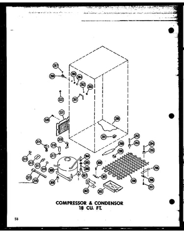 Compressor & condensor 18 cu. ft. (etm18j/p60178-8w) (tm18j/p60178-3w) (tm18j-a/p60178-3wa) (tm18j-c/p60178-3wc) (tm18j-ag/p60178-3wg) (tc18j-c/p60178-4wc) (tc18j/p60178-4w) (tc18j-ag/p60178-4wg) (tc18j-a/p60178-4wa)