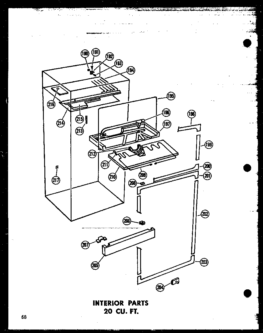 INTERIOR PARTS 20 CU. FT. (TR20J/P60178-5W) (TR20J-C/P60178-5WC) (TR20J-AG/P60178-5WG) (TR20J-A/P60178-5WA) (TD20J/P60178-6W) (TD20J-C/P60178-6WC) (TD20J-AG/P60178-6WG) (TD20J-A/P60178-6WA)