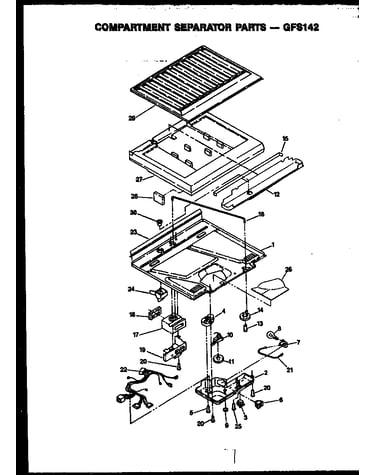 Compartment separator parts (gfs142/mn00) (gfs142/mn01) (gfs142/mn02) (gfs142/mn10) (gfs142/mn11)
