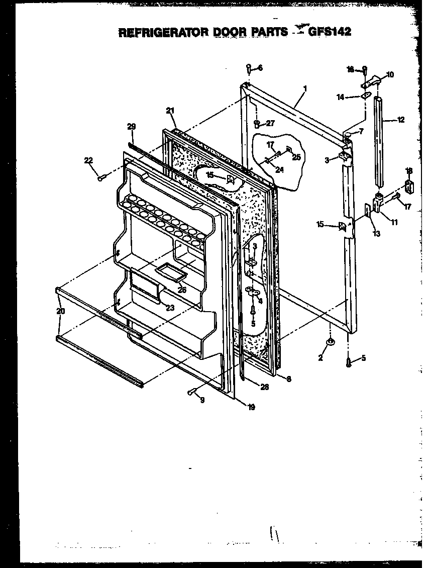 REFRIGERATOR DOOR PARTS (GFS142/MN00) (GFS142/MN01) (GFS142/MN02) (GFS142/MN10) (GFS142/MN11)