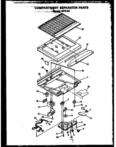 Compartment separator parts
