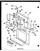 Upper door parts (tm18f-c/p75288-17wc) (tm18f/p75288-17w) (tm18f-a/p75288-17wa) (tm18f-l/p75288-17wl) (tm18f-g/p75288-17wg) (tr18f-l/p75288-18wl) (tr18f-c/p75288-18wc) (tr18f-g/p75288-18wg) (tr18f/p75288-18w) (tr18f-a/p75288-18wa) (tc18f-c/p75288-19wc) (t