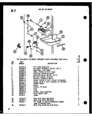 Add on ice-maker (ic-2/p36415-2w)