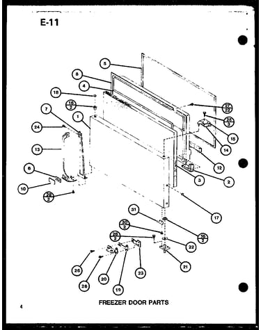 Freezer door parts