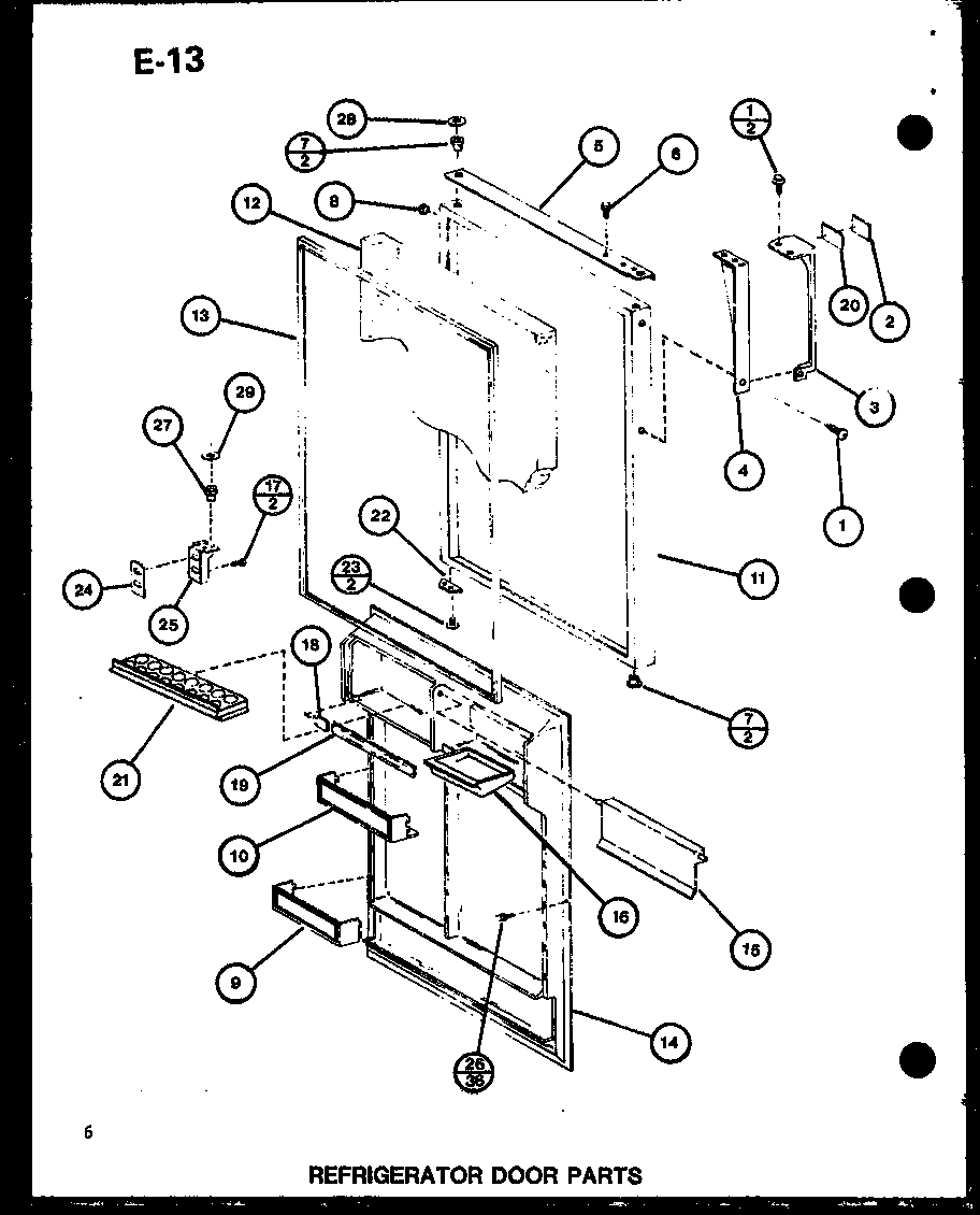 Refrigerator door parts