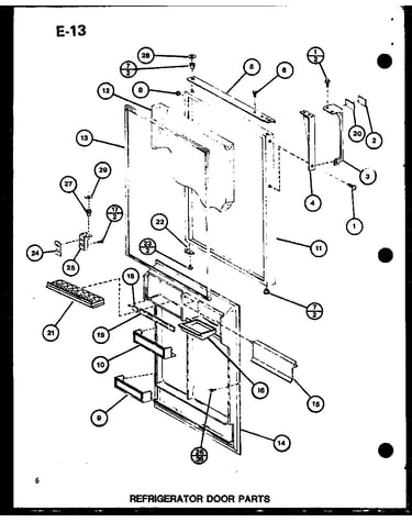 Refrigerator door parts