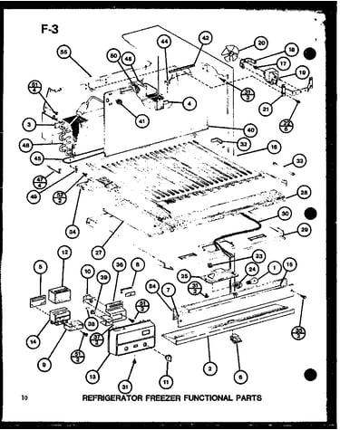 Refrigerator freezer functional parts