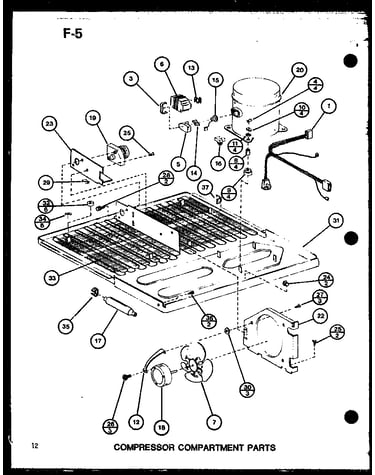 Compressor compartment parts
