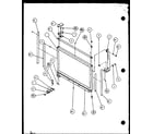 Amana TZ18QG-P1156101WG freezer door and trim parts diagram