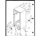 Amana TZ18QW-P1156102WW cabinet bottom and back diagram