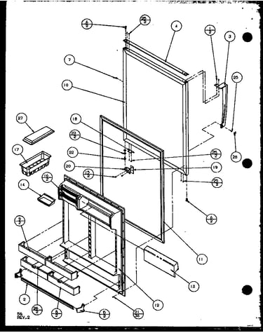 Refrigerator door (tz22qg/p1114906wg) (tz22ql/p1114906wl) (tz22qw/p1114906ww)