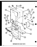 Refrigerator door parts (trg18sph/p7711028w) (trg18sph/p7711029w) (tm18h/p7711032w) (tr18h/p7711033w)