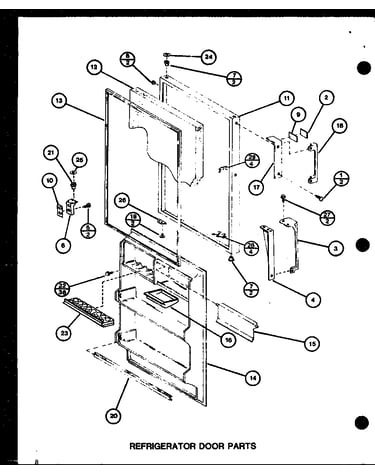 Refrigerator door parts (trg18sph/p7711028w) (trg18sph/p7711029w) (tm18h/p7711032w) (tr18h/p7711033w)