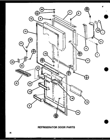 Refrigerator door parts (tc22h/p7711034w) (tc22h/p7711035w)