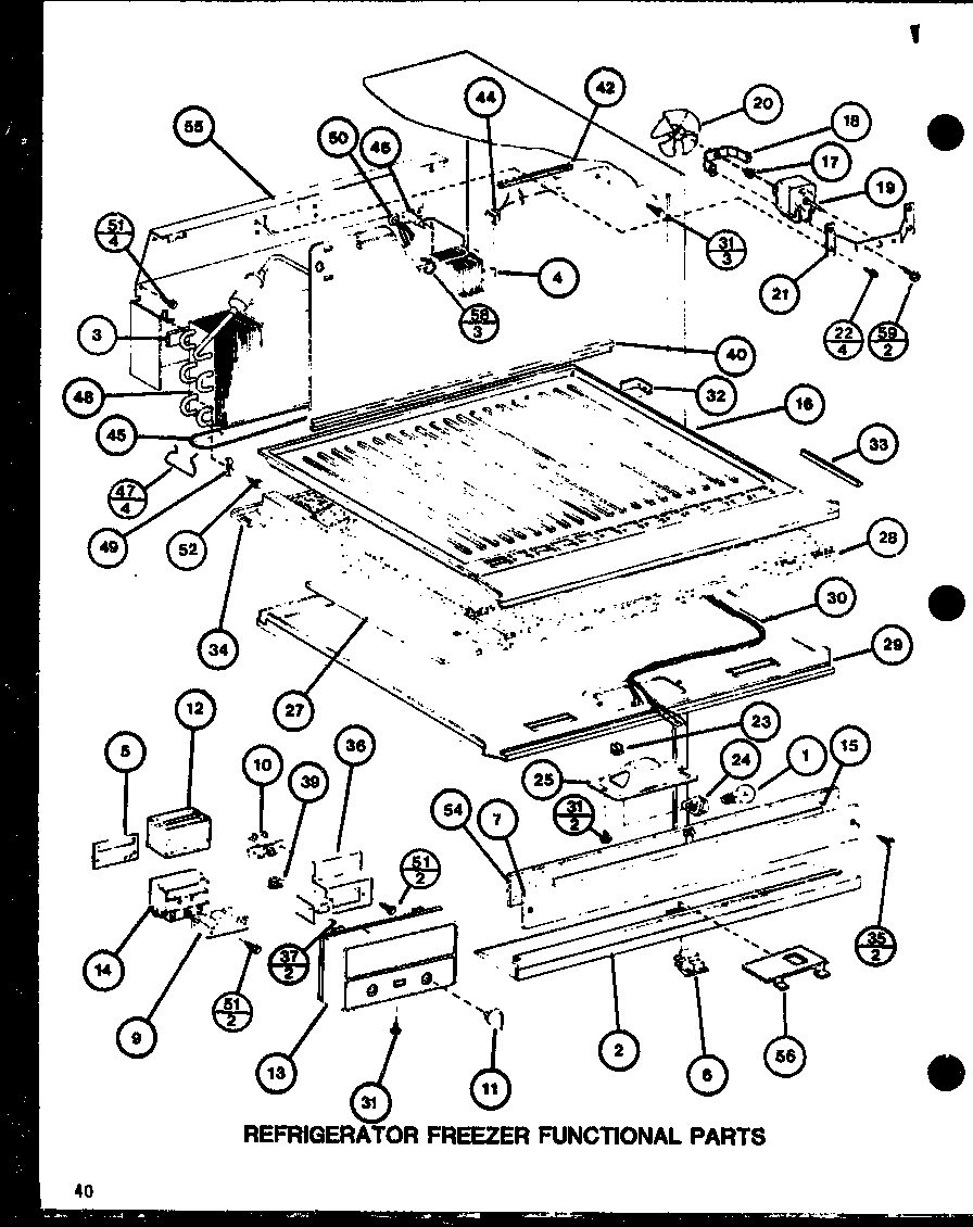 Refrigerator freezer functional parts (tc22h/p7711034w) (tc22h/p7711035w)