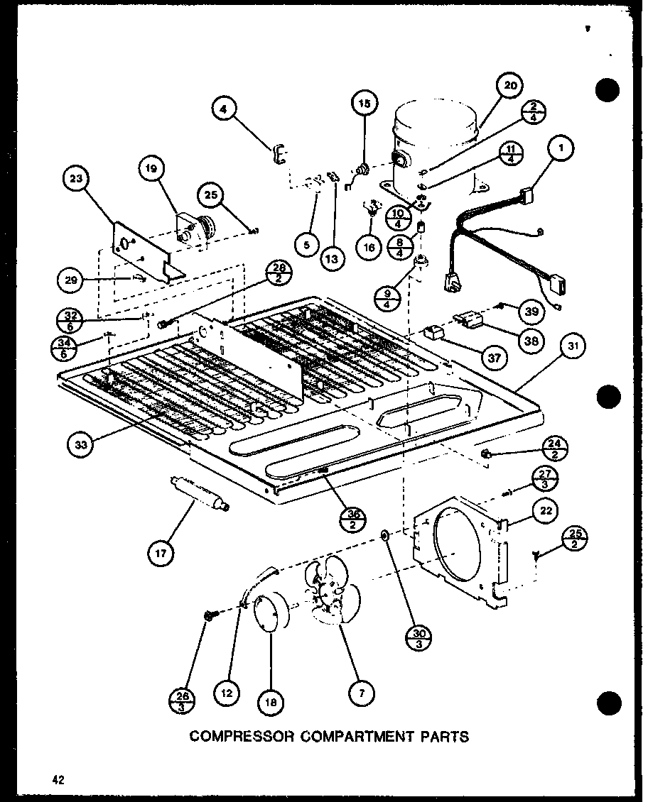 Compressor compartment parts (tc22h/p7711034w) (tc22h/p7711035w)