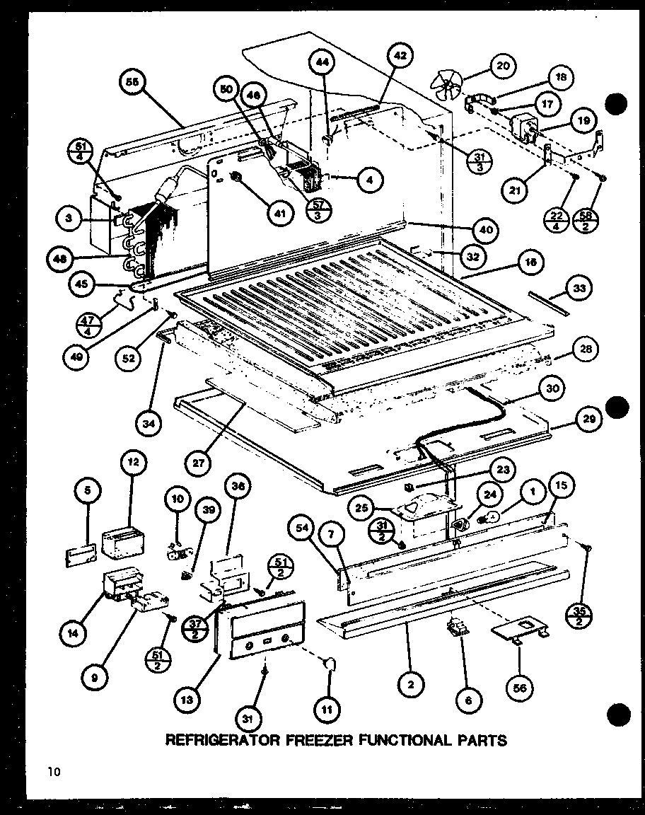Refrigerator freezer functional parts (tr18h/p7711036w) (tc18h/p7711037w)