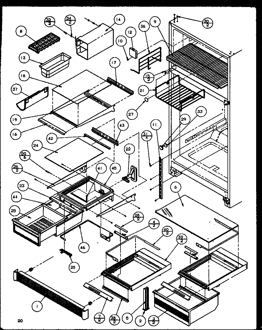 Cabinet shelving (ebony) (tz23qg/p1114904wg) (tz23qw/p1114904ww) (tz23ql/p1114904wl) (tz23qe/p1114904we)