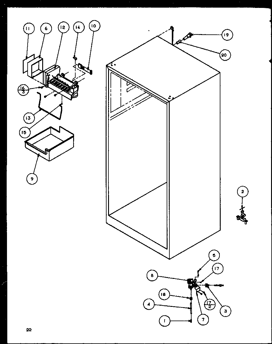 Factory installed ice maker (tzi23qw/p1114905ww) (tzi23qg/p1114905wg) (tzi23ql/p1114905wl)