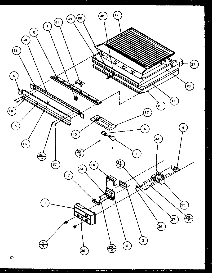 DIVIDER BLOCK AND CONTROLS (TZ19QW/P1111409WW) (TZ19QG/P1111409WG) (TZ19QE/P1111409WE) (TZ19QL/P1111409WL) (TZ19QW/P1111410WW) (TZ19QG/P1111410WG) (TZ19QE/P1111410WE) (TZ19QL/P1111410WL) (TZ21Q2W/P1111713WW) (TZ21Q2L/P1111713WL) (TZ21Q2E/P1111713WE) (TZ21