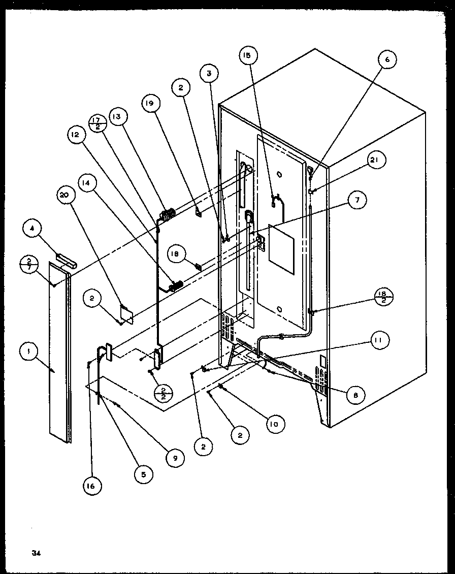 CABINET BACK (TZ19QW/P1111409WW) (TZ19QG/P1111409WG) (TZ19QE/P1111409WE) (TZ19QL/P1111409WL) (TZ19QW/P1111410WW) (TZ19QG/P1111410WG) (TZ19QE/P1111410WE) (TZ19QL/P1111410WL) (TZ21Q2W/P1111713WW) (TZ21Q2L/P1111713WL) (TZ21Q2E/P1111713WE) (TZ21QL/P1111709WL)