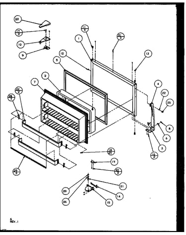 Freezer door (tz21re/p1157601we) (tz21rl/p1157601wl) (tz21rg/p1157601wg) (tz21rw/p1157601ww) (tzi21rl/p1168001wl) (tzi21re/p1168001we) (tzi21rw/p1168001ww)