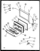 Freezer door (tz22rl/p1157701wl) (tz22re/p1157701we) (tz22rw/p1157701ww) (tzi22re/p1168003we) (tzi22rl/p1168003wl) (tzi22rw/p1168003ww)