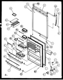 Refrigerator door (tg18rbg/p1158302wg) (tg18rbl/p1158302wl) (tg18rbw/p1158302ww) (tz18rg/p1158401wg) (tz18rl/p1158401wl) (tz18rw/p1158401ww) (tq18rbg/p1158402wg) (tq18rbl/p1158402wl) (tq18rbw/p1158402ww)