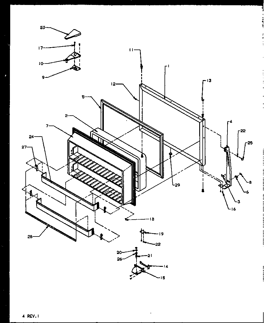 FREEZER DOOR (TS18R2L/P1158311WL) (TS18R2G/P1158311WG) (TS18R2W/P1158311WW) (TSI18R2L/P1182102WL) (TSI18R2W/P1182102WW) (TX18R2L/P1158412WL) (TX18R2W/P1158412WW)