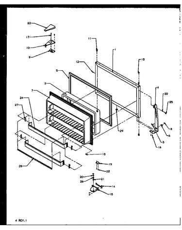 Freezer door (ts18r2l/p1158311wl) (ts18r2g/p1158311wg) (ts18r2w/p1158311ww) (tsi18r2l/p1182102wl) (tsi18r2w/p1182102ww) (tx18r2l/p1158412wl) (tx18r2w/p1158412ww)