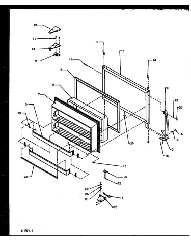 Freezer door (tx21r2l/p1157609wl) (tx21r2e/p1157609we) (tx21r2w/p1157609ww) (txi21r2e/p1168012we) (txi21r2l/p1168012wl) (txi21r2w/p1168012ww)