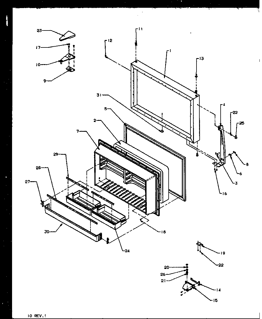FREEZER DOOR (TX22R2E/P1157706WE) (TX22R2L/P1157706WL) (TX22R2W/P1157706WW) (TXI22R2L/P1168014WL) (TXI22R2E/P1168014WE) (TXI22R2W/P1168014WW)
