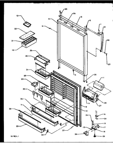 Refrigerator door (tx22r2e/p1157706we) (tx22r2l/p1157706wl) (tx22r2w/p1157706ww) (txi22r2l/p1168014wl) (txi22r2e/p1168014we) (txi22r2w/p1168014ww)