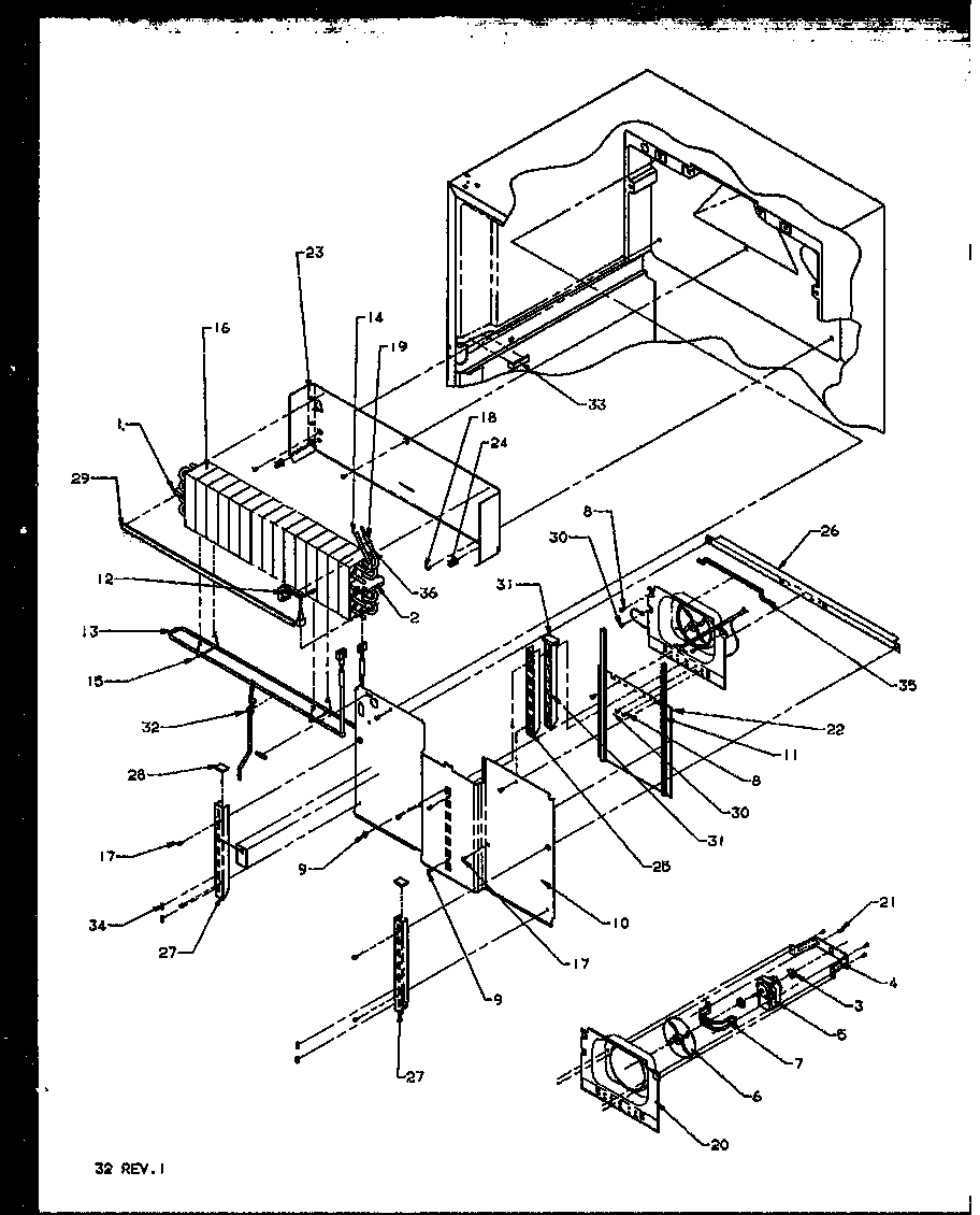 EVAPORATOR AREA (TS18R2L/P1158311WL) (TS18R2G/P1158311WG) (TS18R2W/P1158311WW) (TSI18R2L/P1182102WL) (TSI18R2W/P1182102WW) (TX18R2L/P1158412WL) (TX18R2W/P1158412WW) (TX21R2L/P1157609WL) (TX21R2E/P1157609WE) (TX21R2W/P1157609WW) (TXI21R2E/P1168012WE) (TXI2