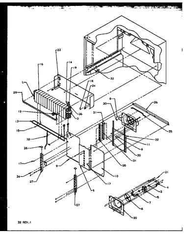 Evaporator area (ts18r2l/p1158311wl) (ts18r2g/p1158311wg) (ts18r2w/p1158311ww) (tsi18r2l/p1182102wl) (tsi18r2w/p1182102ww) (tx18r2l/p1158412wl) (tx18r2w/p1158412ww) (tx21r2l/p1157609wl) (tx21r2e/p1157609we) (tx21r2w/p1157609ww) (txi21r2e/p1168012we) (txi2