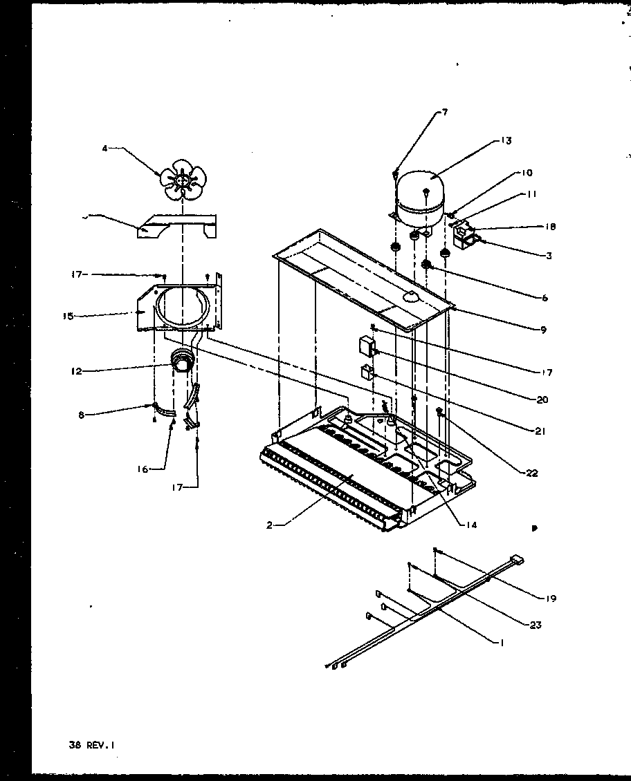 COMPRESSOR COMPARTMENT (TS18R2L/P1158311WL) (TS18R2G/P1158311WG) (TS18R2W/P1158311WW) (TSI18R2L/P1182102WL) (TSI18R2W/P1182102WW) (TX18R2L/P1158412WL) (TX18R2W/P1158412WW) (TX21R2L/P1157609WL) (TX21R2E/P1157609WE) (TX21R2W/P1157609WW) (TXI21R2E/P1168012WE