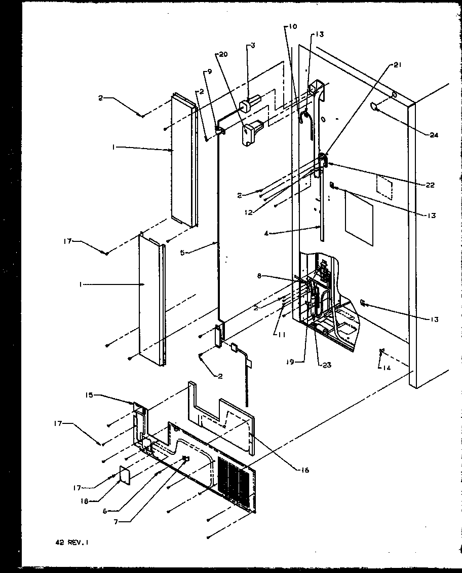 CABINET BACK (TS18R2L/P1158311WL) (TS18R2G/P1158311WG) (TS18R2W/P1158311WW) (TSI18R2L/P1182102WL) (TSI18R2W/P1182102WW) (TX18R2L/P1158412WL) (TX18R2W/P1158412WW) (TX21R2L/P1157609WL) (TX21R2E/P1157609WE) (TX21R2W/P1157609WW) (TXI21R2E/P1168012WE) (TXI21R2