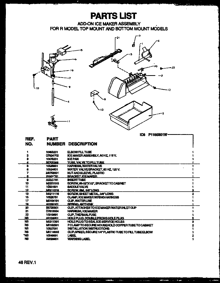 ADD-ON ICE MAKER