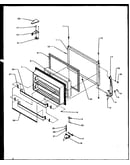 Freezer door (tz21r2e/p1157608we) (tz21r2l/p1157608wl) (tz21r2g/p1157608wg) (tz21r2w/p1157608ww) (tzi21r2l/p1168011wl) (tzi21r2e/p1168011we) (tzi21r2w/p1168011ww)