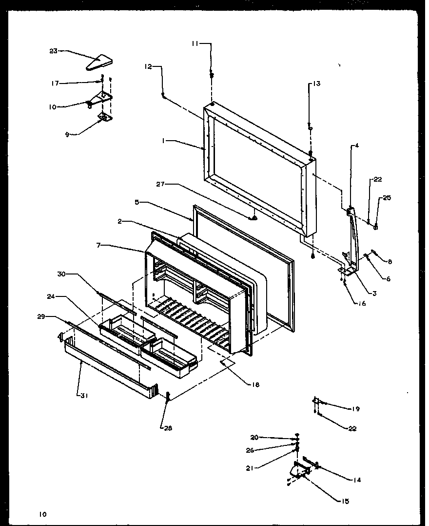 FREEZER DOOR (TZ22R2L/P1157705WL) (TZ22R2E/P1157705WE) (TZ22R2W/P1157705WW) (TZI22R2E/P1168013WE) (TZI22R2L/P1168013WL) (TZI22R2W/P1168013WW)