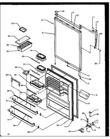 Refrigerator door (tg18r2g/p1158305wg) (tg18r2l/p1158305wl) (tg18r2w/p1158305ww) (tz18r2g/p1158409wg) (tz18r2l/p1158409wl) (tz18r2w/p1158409ww) (tq18r2g/p1158410wg) (tq18r2l/p1158410wl) (tq18r2w/p1158410ww)