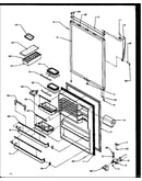 Refrigerator door (tz21r2e/p1157608we) (tz21r2l/p1157608wl) (tz21r2g/p1157608wg) (tz21r2w/p1157608ww) (tzi21r2l/p1168011wl) (tzi21r2e/p1168011we) (tzi21r2w/p1168011ww)