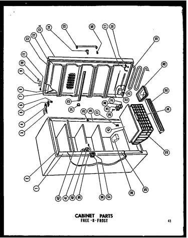 Cabinet parts (uf16f-c/p60117-5wc) (uf16f/p60117-5w) (uf16f-a/p60117-5wa) (uf16/p60117-20w) (uf16-c/p60117-20wc) (uf16-a/p60117-20wa)