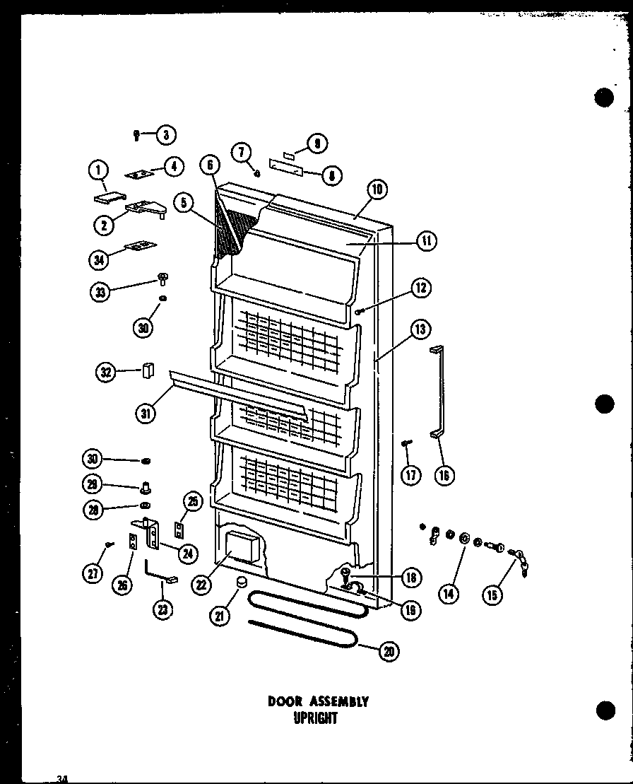 Door assembly (u12f/p60117-25w) (u12f/p60117-33w) (u15f/p60117-34w) (u18f/p60117-35w) (u23f/p60117-36w) (eu12f/p60117-30w) (eu15f/p60117-31w) (eu18f/p60117-32w)